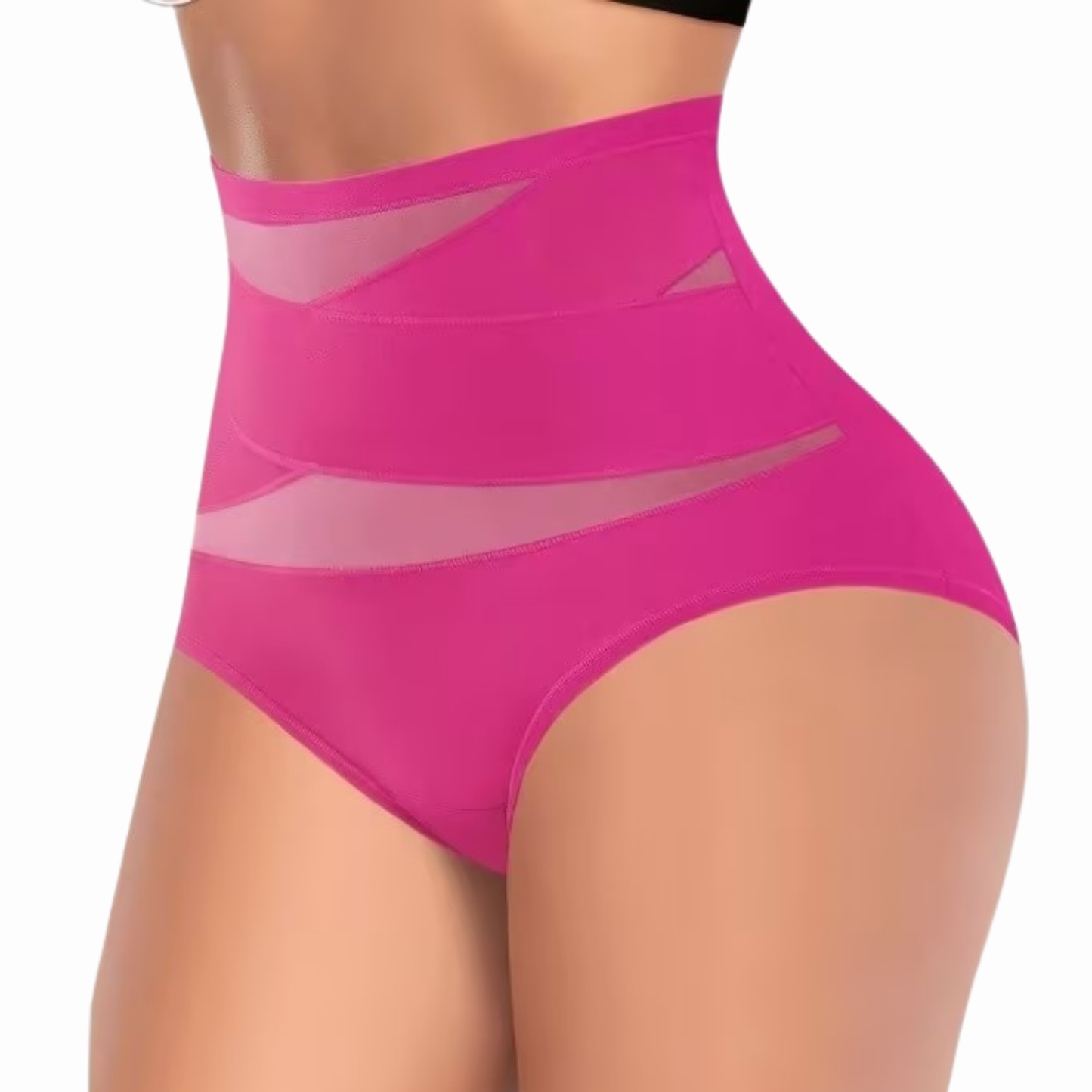 Plus-Size High-Waist Cross Tummy Control Panties