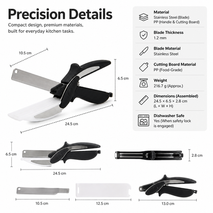 2-in-1 Kitchen Scissors with Cutting Board