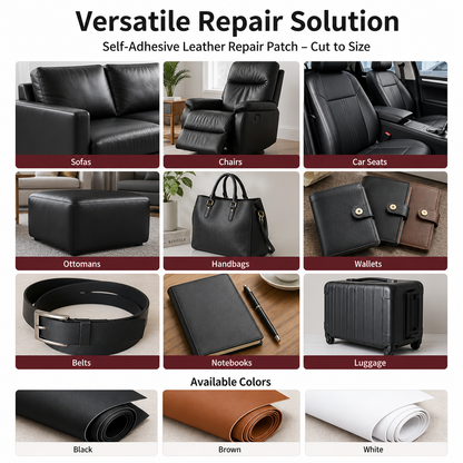 Self-Adhesive Leather Repair Patch — Cut to Size