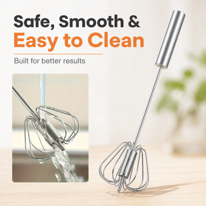 Semi-Automatic Stainless Steel Hand-Push Rotary Whisk