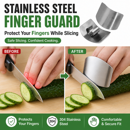 Stainless Steel Finger Guard for Safe Slicing