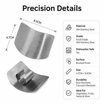 Stainless Steel Finger Guard for Safe Slicing