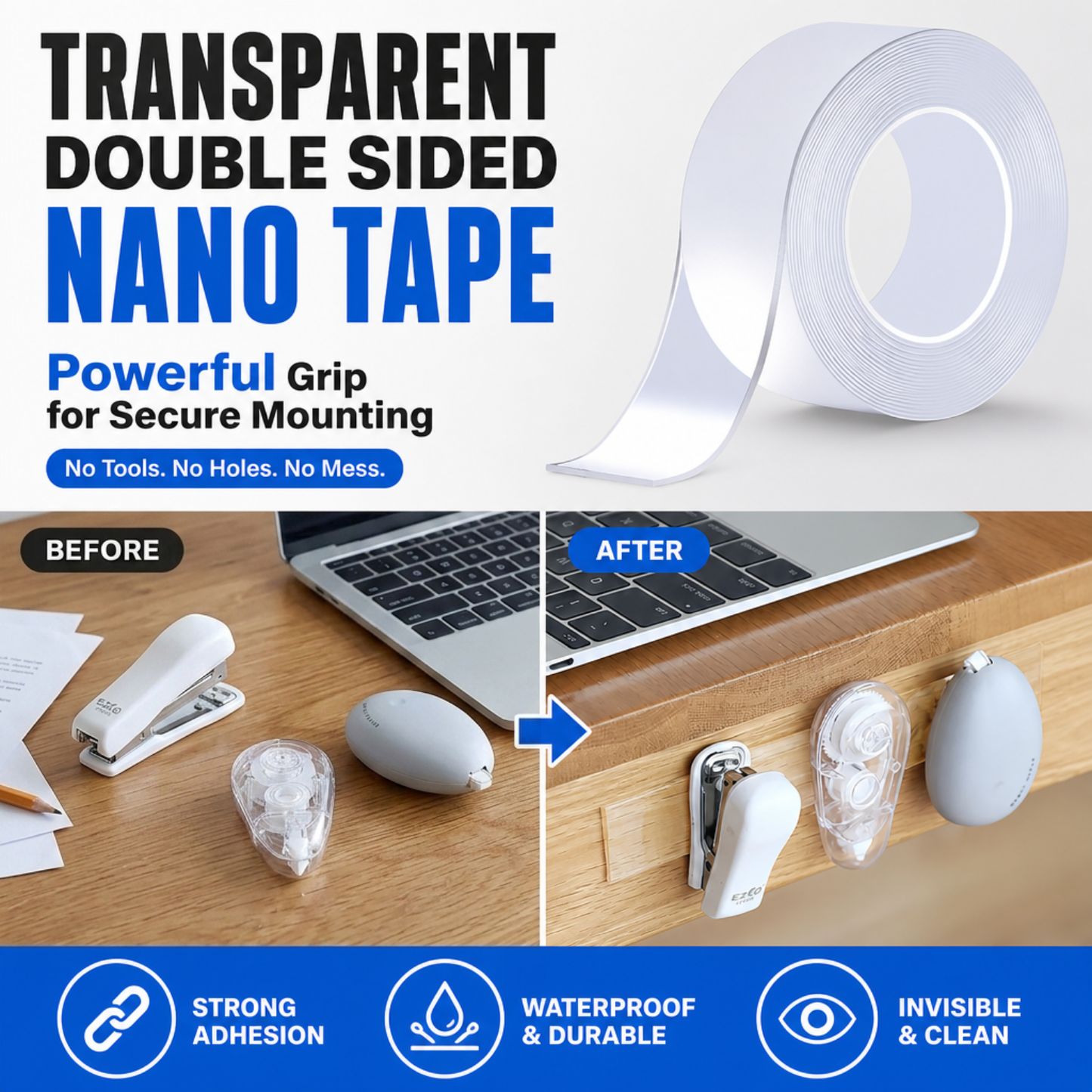 Transparent Double Sided Nano Tape