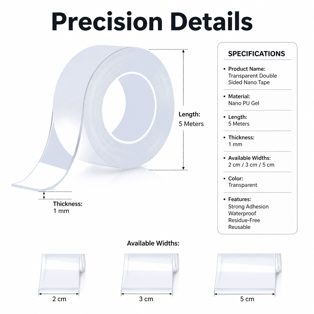 Transparent Double Sided Nano Tape