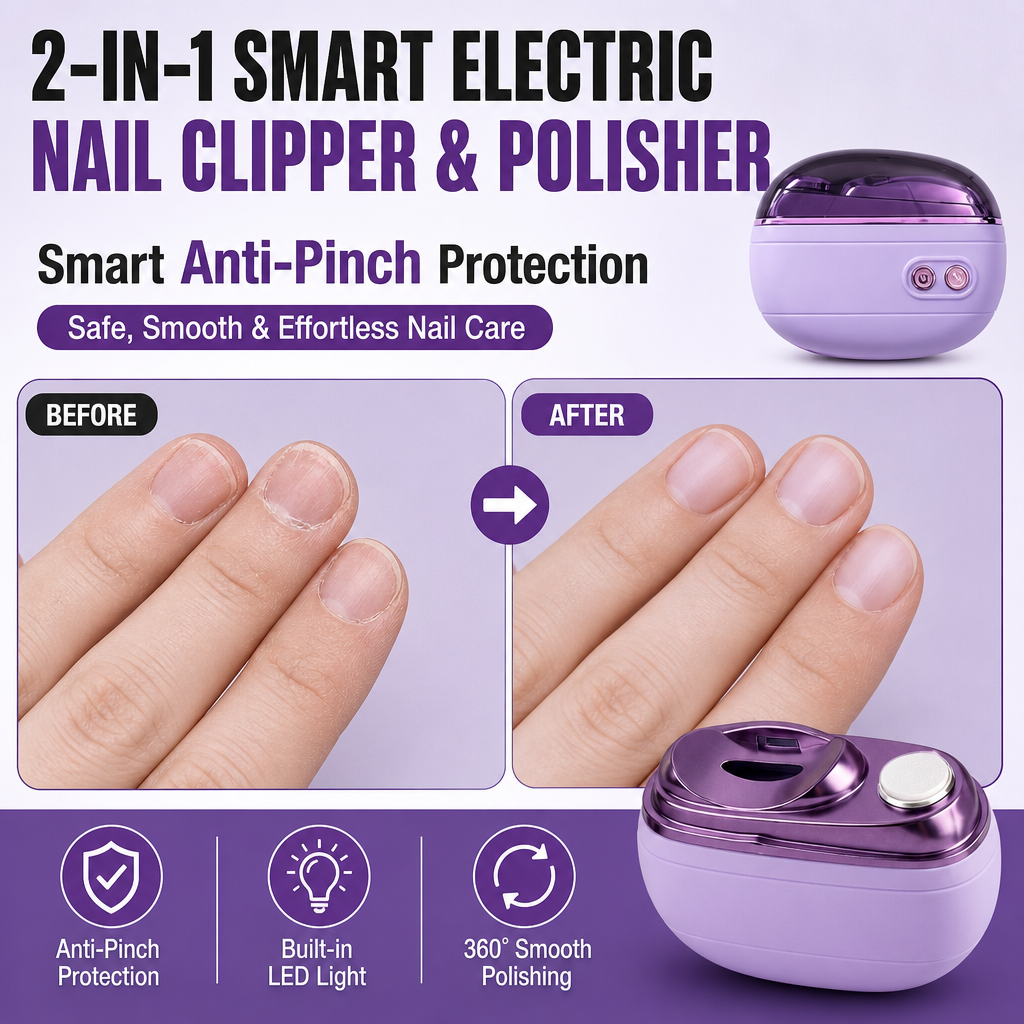 2-in-1 Smart Electric Nail Clipper & Polisher