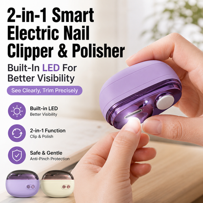 2-in-1 Smart Electric Nail Clipper & Polisher