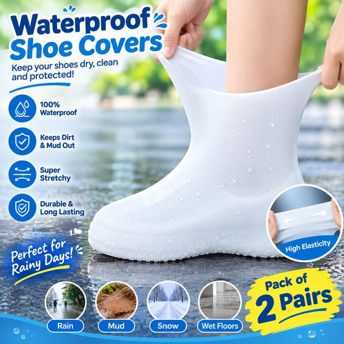 Silicone WaterProof Shoe Covers (1 Pair)