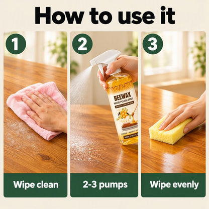 How to use the Beewax Wood Polish Spray (Restore Shine Protect Furniture)