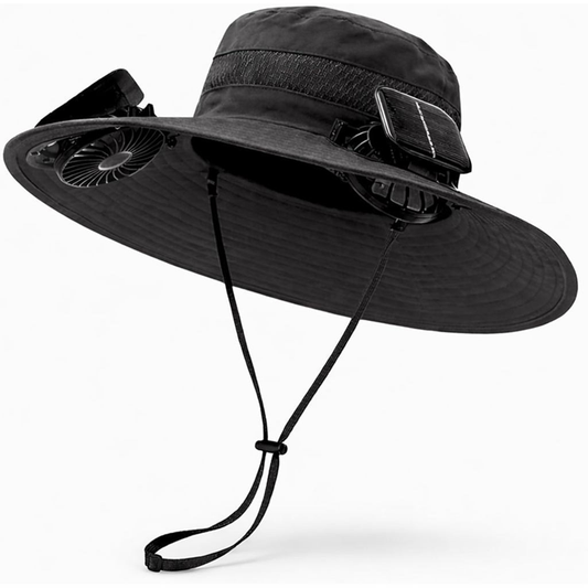 🔥Summer Promotion 💥- Outdoor Wide Brim Sun Hat With Solar Fan